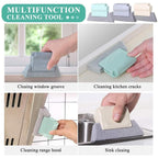 Ergonomic plastic handle of the durable window groove cleaning brush.