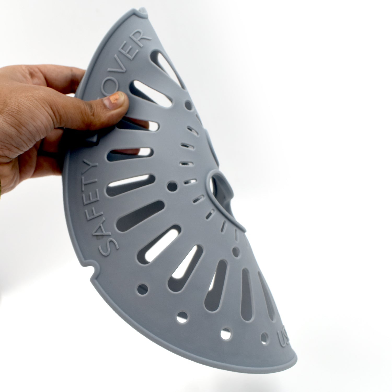 A universal washing machine spin dryer cover shown from the top, highlighting its smooth finish.