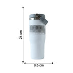 Leak-resistant stainless steel tumbler with lid