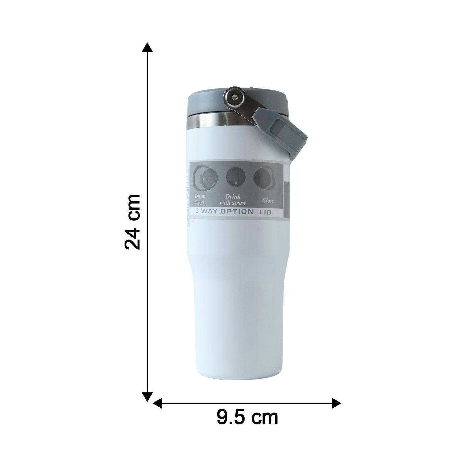 Leak-resistant stainless steel tumbler with lid