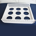 Image showing the 35 cm length and 28 cm width dimensions of the clothes organizer board.