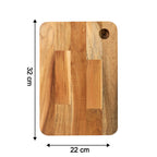 Detailed wooden handle of Steel Oak Cutting Board for easy grip