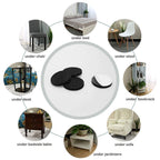 Felt furniture protection pad being cut to a custom shape for versatile use.