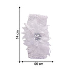 Child's floral elastic headband styled for cute and comfortable look