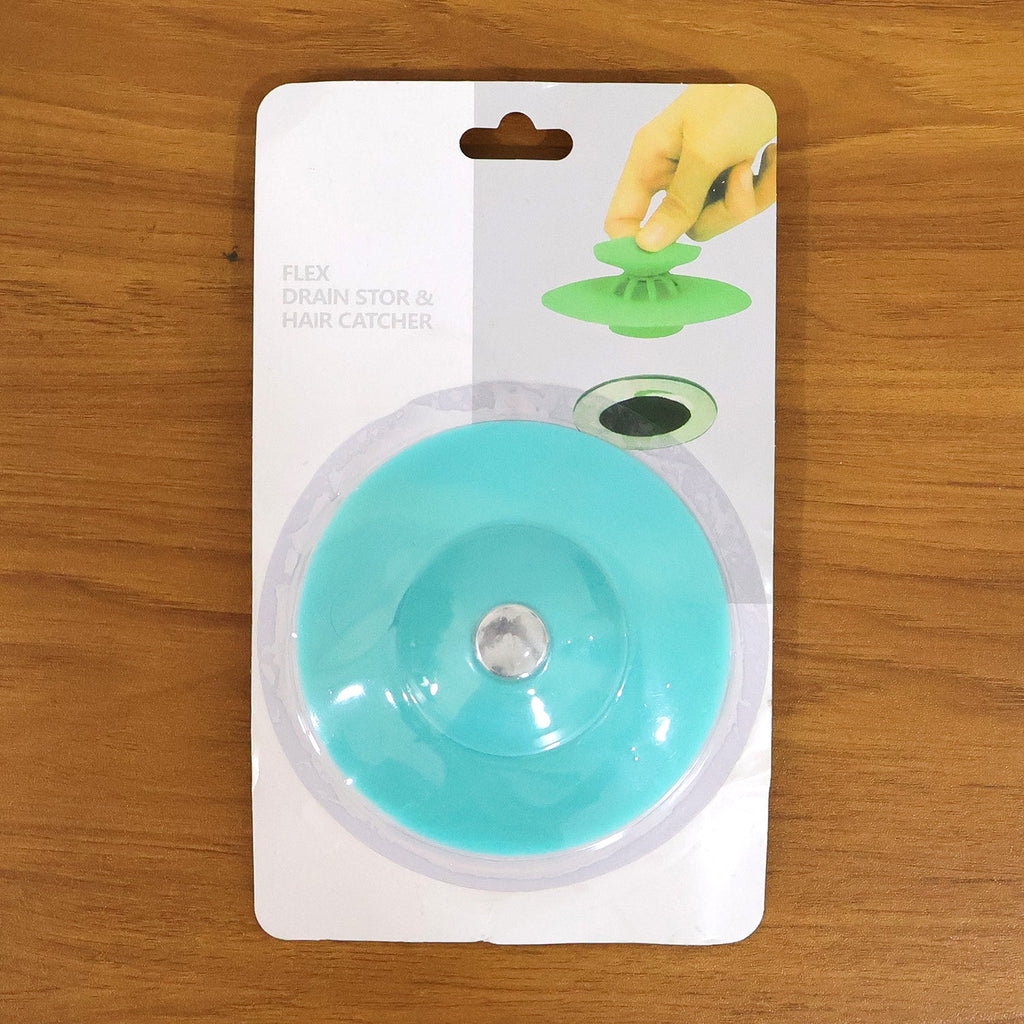 Round flexible silicone sink strainer stopper preventing debris entry