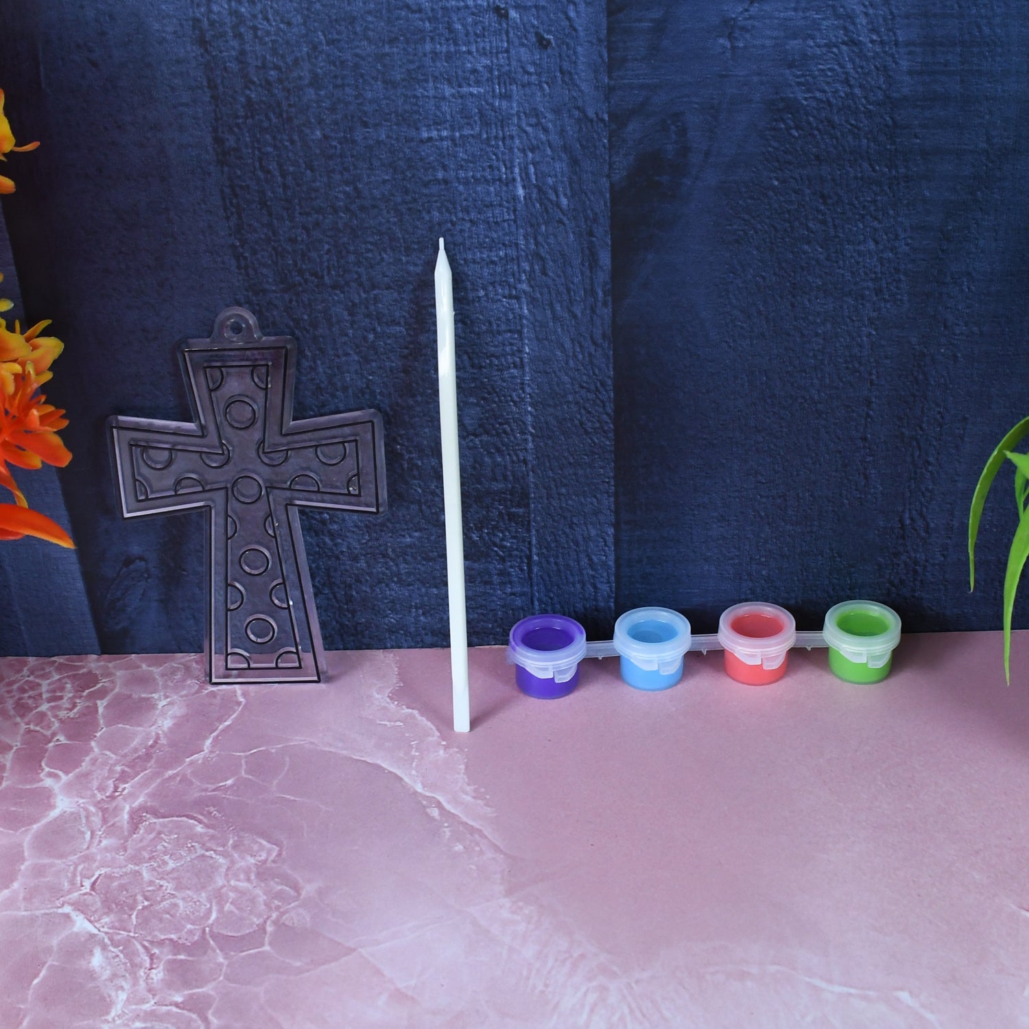 Craftily's DIY painting kit for adults displayed neatly on a surface.