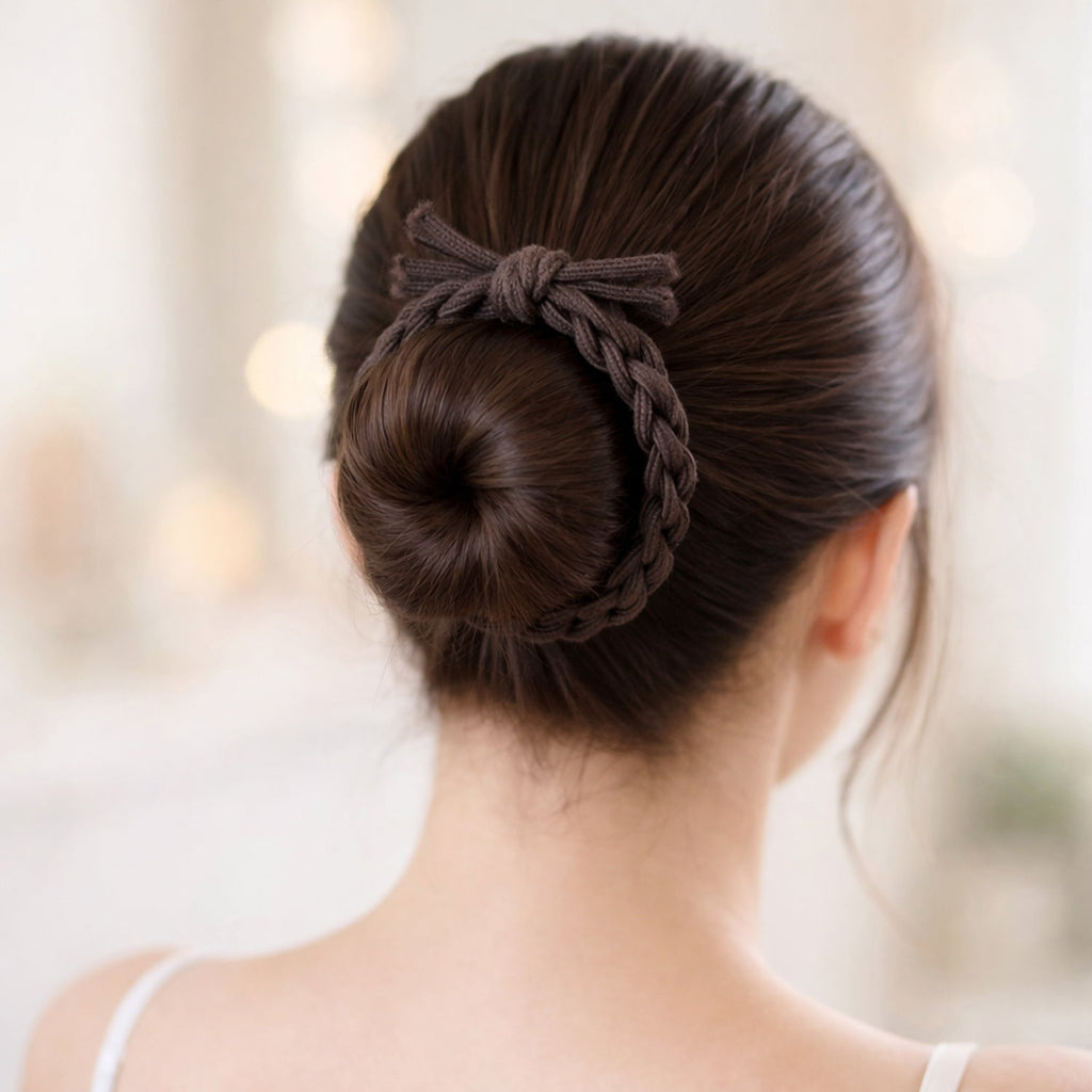 Assorted braided elastic hair ties in a set ideal for ponytails, buns, and braids
