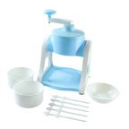 Grinding section of portable manual ice slush maker with stainless steel blade