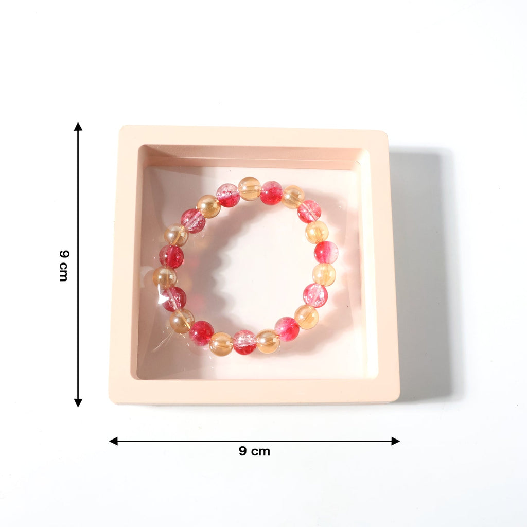 Crystal bead stretch bracelet enhancing casual and party looks