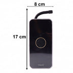 Size guide for portable electric tyre pump with compact dimensions