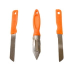 All three components of the versatile 3-in-1 multipurpose knife set neatly arranged.