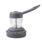 Multiple angles of the soap dispenser with scrub, highlighting its sleek and practical design.