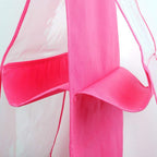Organizer hanging inside a closet, demonstrating its space-saving solution for purses.