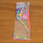 Multicolor braided hair streaks clip-in set for girls and kids styling fun