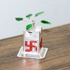 Tulsi Idol displayed on an office desk, adding a spiritual touch to the workspace.