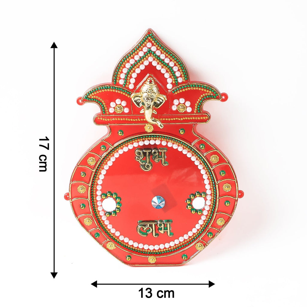 Intricate decorative Kalash wall hanging with stones and beads for cultural decor