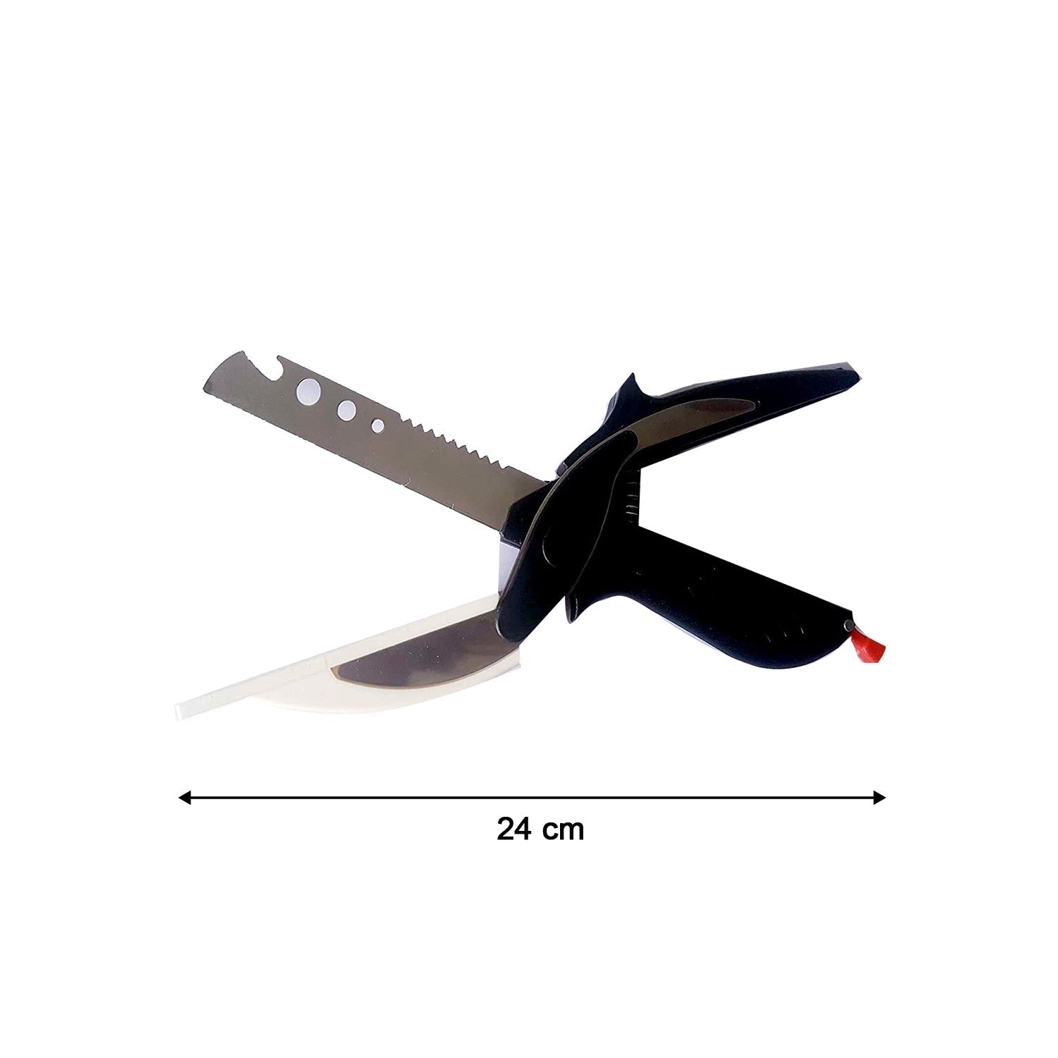 The black clever cutter securely closed with its safety latch for storage.