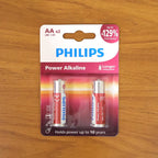 Pack of AA alkaline batteries designed for everyday electronics