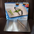 Alternative angle of Supermom stainless steel vegetable slicing tool for kitchen use