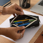 Stationery pouch suitable for school and office supplies