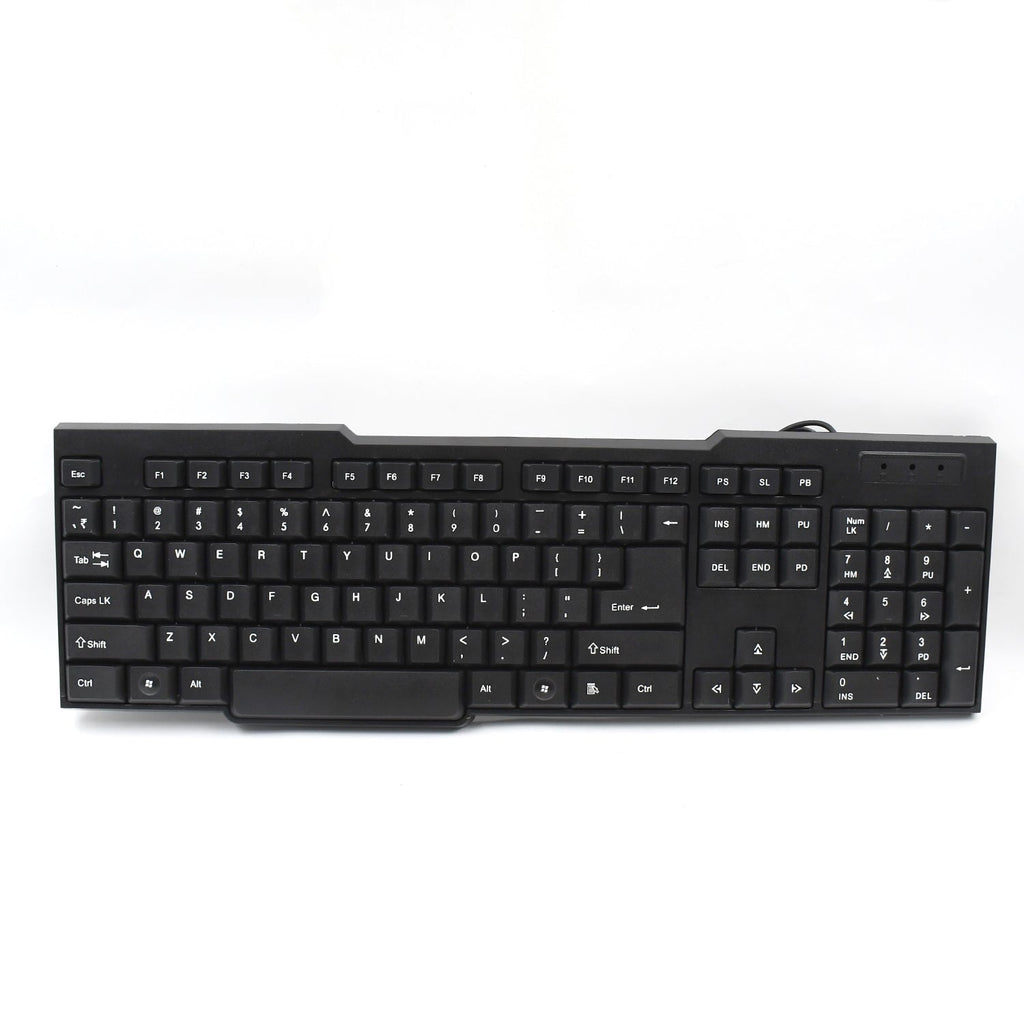Standard 104-key layout of the plug-and-play computer keyboard.