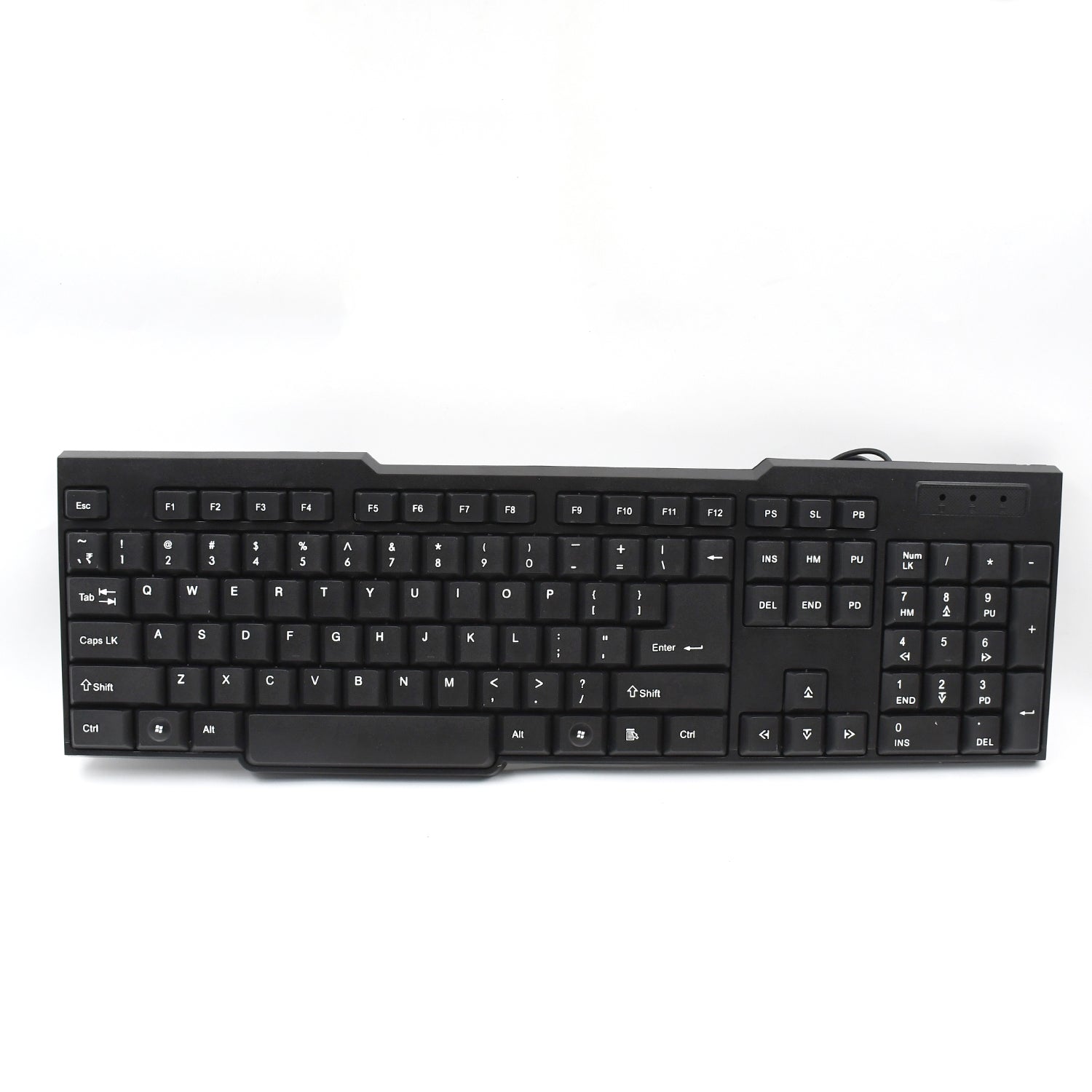 Standard 104-key layout of the plug-and-play computer keyboard.