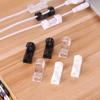Plastic cable clips managing wires on a car dashboard, keeping vehicle interiors clutter-free.
