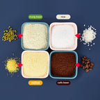 Infographic highlighting key features and benefits of the ChefAura electric grinder.