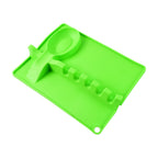 Close-up of the flexible, food-grade silicone material of the utensil holder.