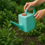 2L gardening watering can with durable plastic body and ergonomic handle
