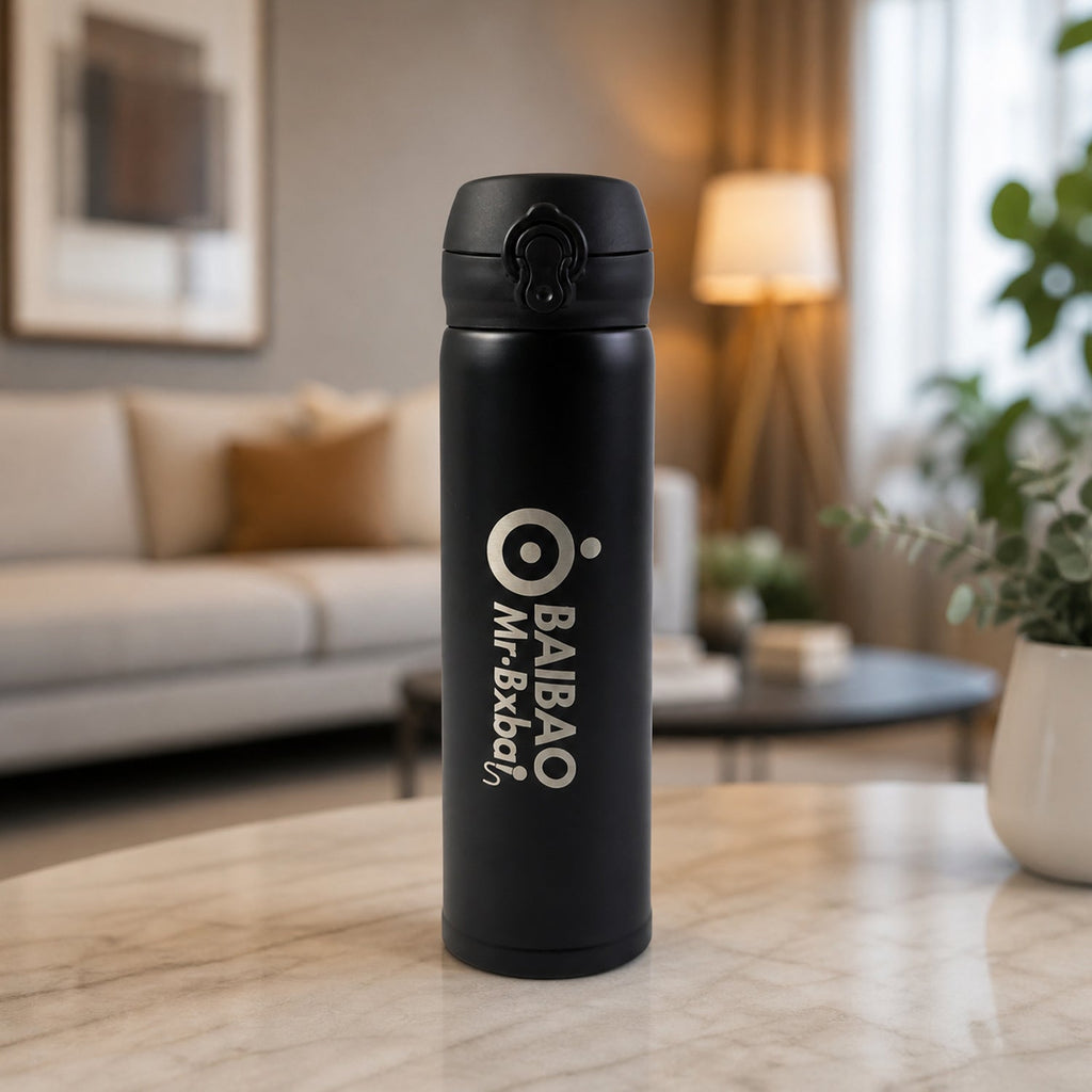 Durable 500ml insulated water bottle in stainless steel