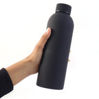 Reusable insulated stainless steel water bottle ideal for travel