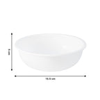 Deep round white plastic bowl ideal for serving and mixing