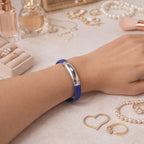 Lightweight designer wrist bracelet with secure lock mechanism