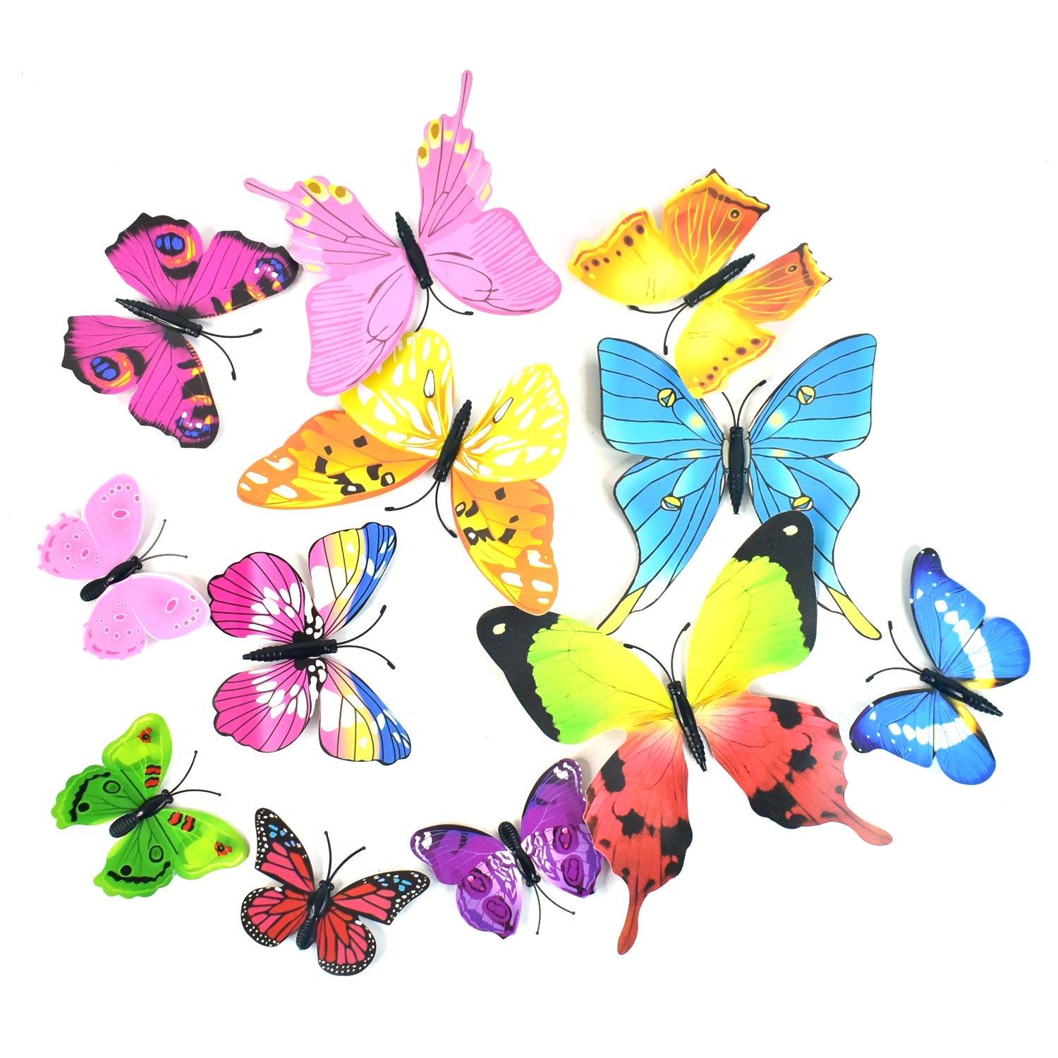 Bright colors of butterfly wall stickers used for vibrant decoration