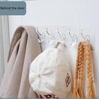 Side view of the sturdy 6-hook rail showcasing its smooth, protective hook caps.