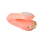 Close-up of the durable ceramic heating head of the mini bag sealer.