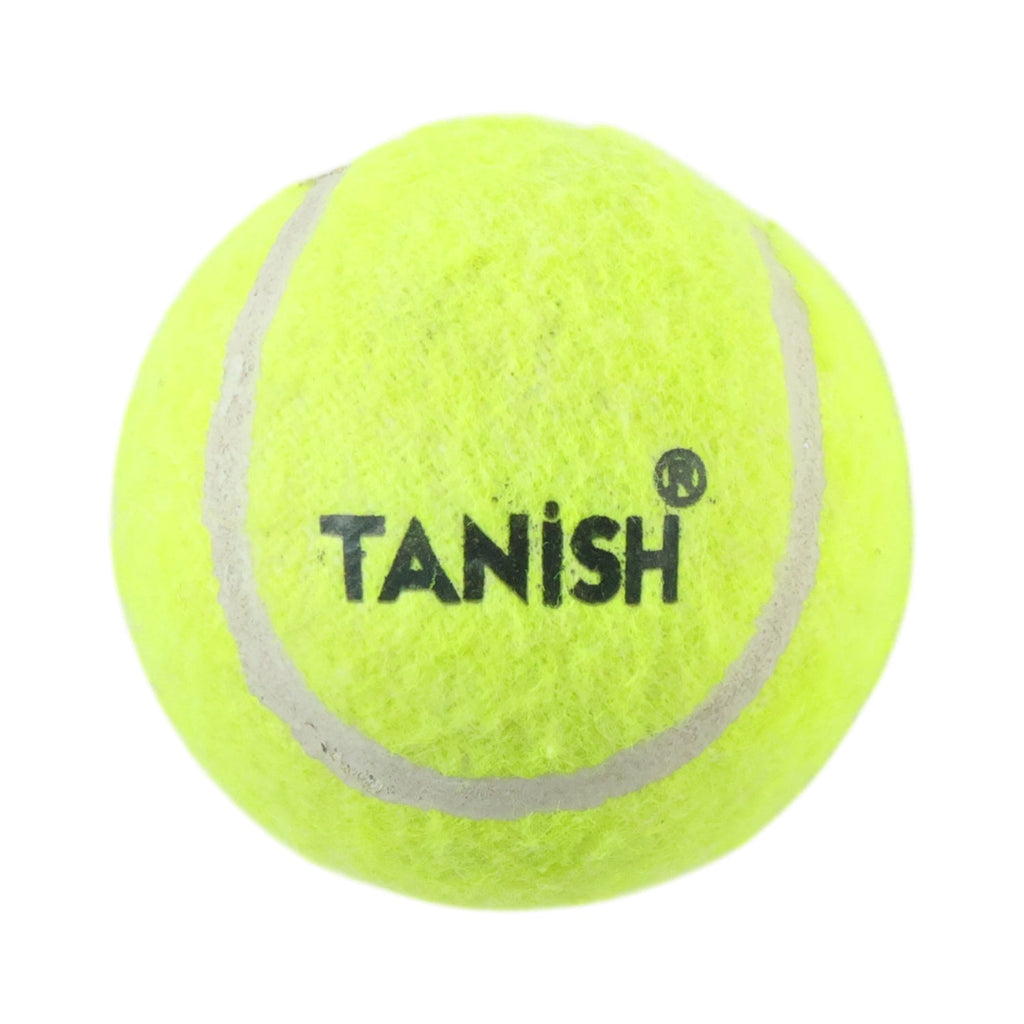 Standard size tennis ball with smooth surface for controlled hits during practice