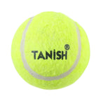 Standard size tennis ball with smooth surface for controlled hits during practice