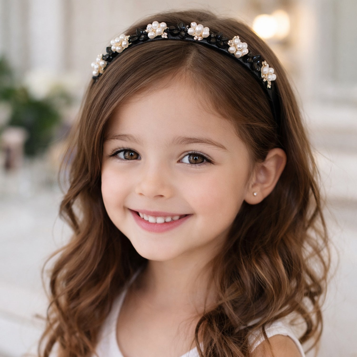Fancy pearl hair accessory for styled hair