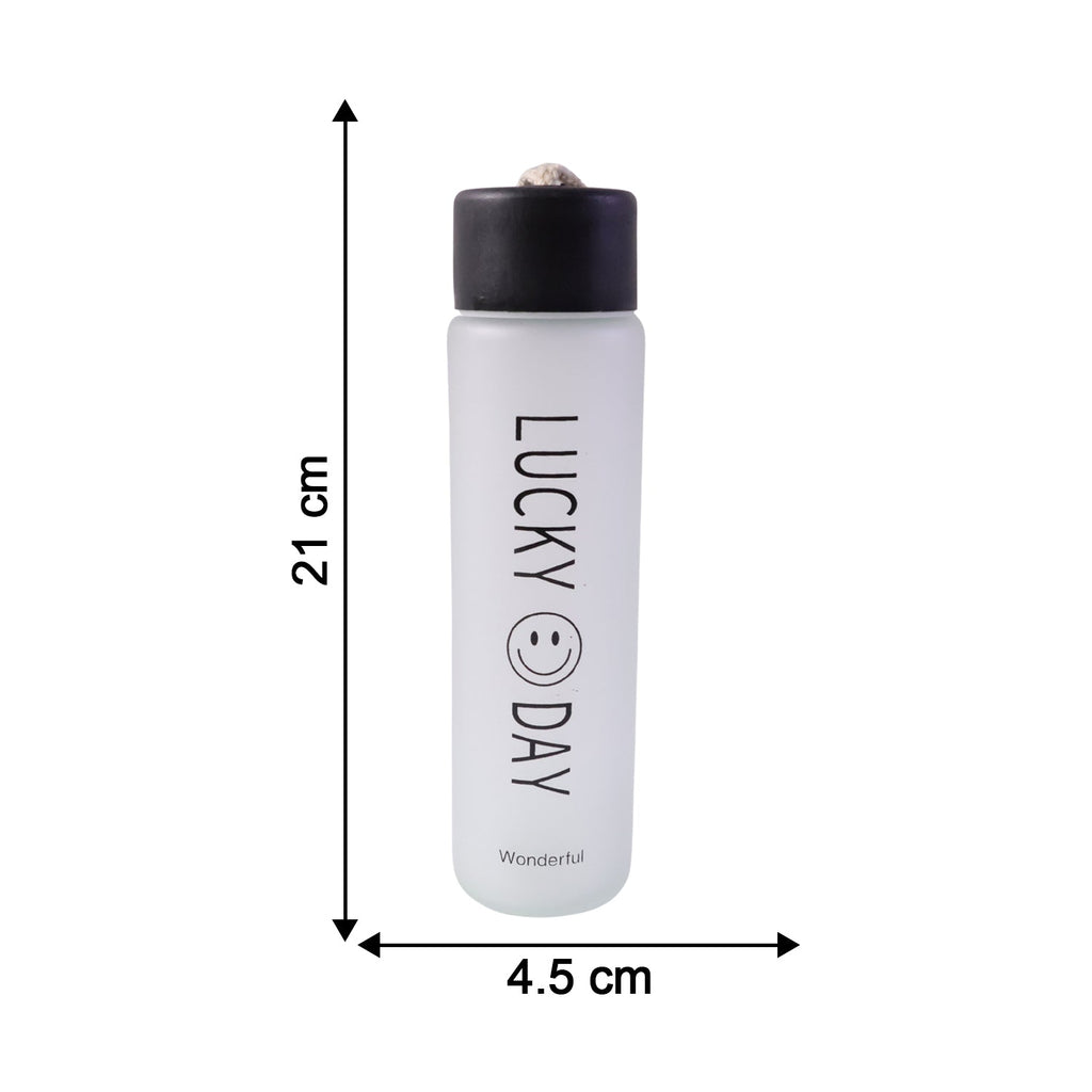 Stylish frosted drinking bottle in compact size