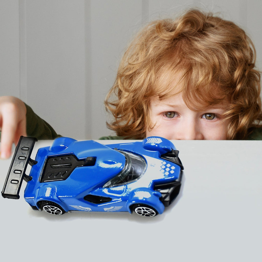 Rear view of the Die-Cast Street Racer Car, highlighting its realistic design.