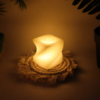 Square shaped LED tealight candles set with soft warm light for decor