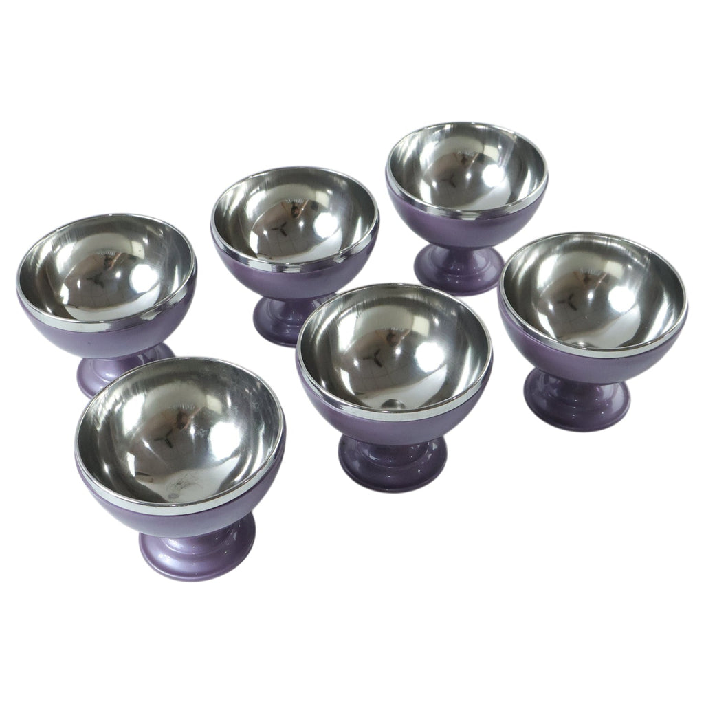 Ice cream and pudding stainless steel serving bowls