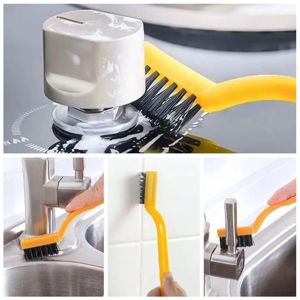 Detailed view of the mini nylon cleaning brush head and bristles.