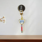 Snap chic style acrylic and metal keychain