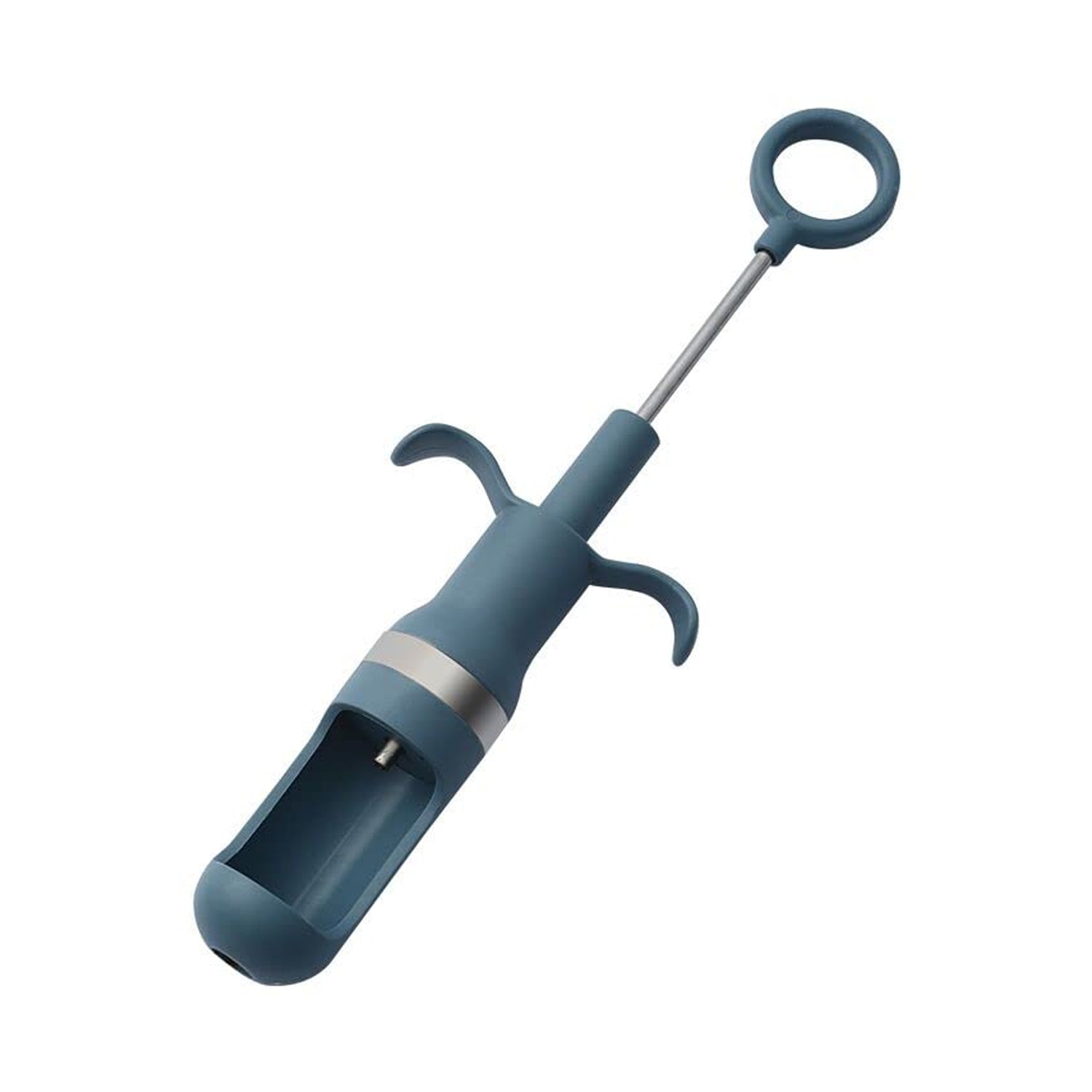 Compact cherry pitter tool displayed, perfect for quick cherry preparation.