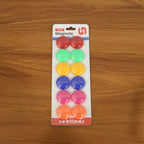 Colorful refrigerator magnets set used on whiteboard and fridge