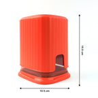 Onion chopper featuring rust-resistant stainless steel blades