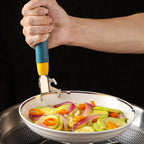 Detail of sturdy stainless steel jaws on hot pot gripper